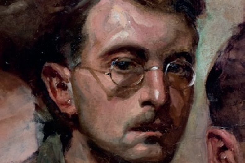 Obraz - autoportret mężczyzny w okularach